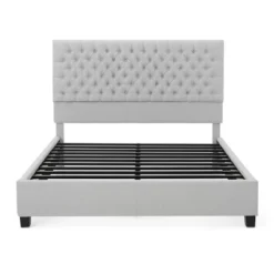 Queen Scout Fully Upholstered Bed Set - Christopher Knight Home -Living Furniture GUEST 367f18a7 9b80 403c 89b4 7cd1aec3b553