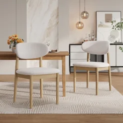 Christopher Knight Home Bulwarth Mid-Century Modern Rubberwood Upholstered Dining Chair With Curved Back (Set Of 2) 19 Christopher Knight Home Bulwarth Mid-Century Modern Rubberwood Upholstered Dining Chair With Curved Back (Set Of 2) -Living Furniture GUEST 368a2d7f ed2f 434c 828e 8a1be1542728