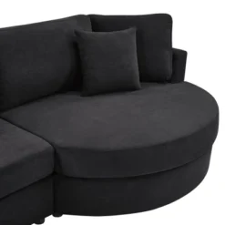 Christopher Knight Home Baldum Modern 3-Seater 129" Chenille Upholstered Sofa With Curved Design And Thick Cushions -Living Furniture GUEST 3691851a 75c5 4dcb 83e1 1fb364218535