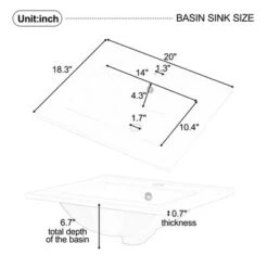 20"W Bathroom Vanity With Ceramic Sink, Bathroom Cabinet With Storage Rack, Adjustable Shelf And Soft Closing Door-Christopher Knight Home -Living Furniture GUEST 36bffd71 6b4a 4943 a080 23f8817190ba