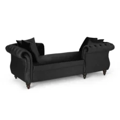 Houck Modern Glam Tufted Velvet Tete-A-Tete Chaise Lounge With Accent Pillows - Christopher Knight Home 19 Houck Modern Glam Tufted Velvet Tete-A-Tete Chaise Lounge With Accent Pillows - Christopher Knight Home -Living Furniture GUEST 3803601d 0bac 474a 80eb 1e6208ee29e0