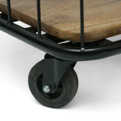 Colwill Modern Industrial Handcrafted Mango Wood Kitchen Cart With Wheels Natural/Black - Christopher Knight Home 10 Colwill Modern Industrial Handcrafted Mango Wood Kitchen Cart With Wheels Natural/Black - Christopher Knight Home -Living Furniture GUEST 382a8fcc c258 490d be09 c1797f6bc98b
