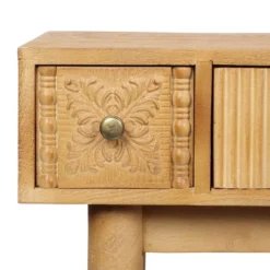 Warthen Boho Handcrafted 4 Drawer Console Table Natural - Christopher Knight Home -Living Furniture GUEST 38543cd8 2799 45ed 911a e8e5df9645b7