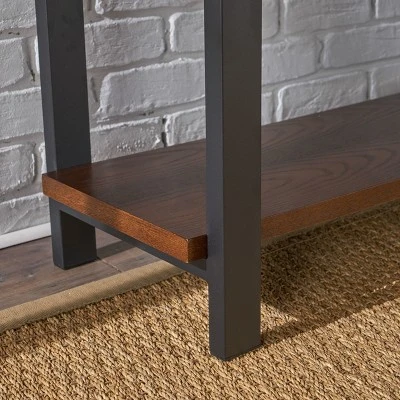 29.5" Fredrico Industrial Book Case Dark Brown - Christopher Knight Home 3 29.5" Fredrico Industrial Book Case Dark Brown - Christopher Knight Home - Image 3