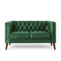 Holasek Contemporary Velvet Upholstered Tufted Loveseat - Christopher Knight Home 20 Holasek Contemporary Velvet Upholstered Tufted Loveseat - Christopher Knight Home -Living Furniture GUEST 39b0693e 270c 4280 8672 f449c8b77006