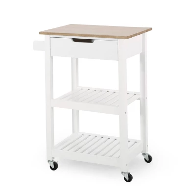 Dade Kitchen Cart With Wheels - Christopher Knight Home 6 Dade Kitchen Cart With Wheels - Christopher Knight Home - Image 6