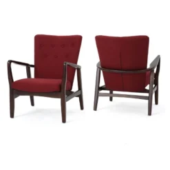 Set Of 2 Becker Upholstered Armchairs - Christopher Knight Home -Living Furniture GUEST 3ae0765c 1b79 4d65 ab50 cfee5fcedcaf