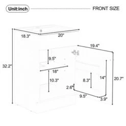 20"W Bathroom Vanity With Ceramic Sink, Bathroom Cabinet With Storage Rack, Adjustable Shelf And Soft Closing Door-Christopher Knight Home -Living Furniture GUEST 3b8bf2cf 897f 48e6 a911 3ea0ff605be3