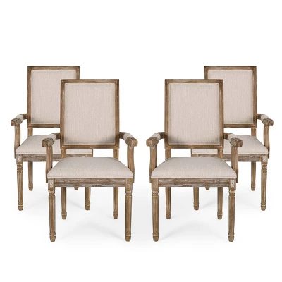 Set Of 4 Maria French Country Wood Upholstered Dining Chairs - Christopher Knight Home 11 Set Of 4 Maria French Country Wood Upholstered Dining Chairs - Christopher Knight Home - Image 11