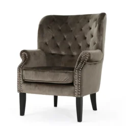 Tomlin New Velvet Club Chair - Christopher Knight Home -Living Furniture GUEST 3bda3ab9 8f65 42ac b0cf 064576528fc1