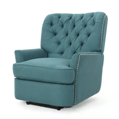 Salomo Tufted Fabric Power Recliner - Christopher Knight Home 6 Salomo Tufted Fabric Power Recliner - Christopher Knight Home - Image 6
