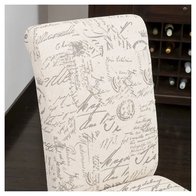 Set Of 2 French Handwriting Linen Dining Chair Beige - Christopher Knight Home 2 Set Of 2 French Handwriting Linen Dining Chair Beige - Christopher Knight Home - Image 2