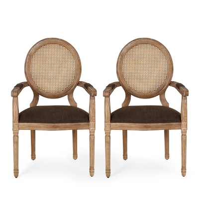 Set Of 2 Judith French Country Wood And Cane Upholstered Dining Chairs - Christopher Knight Home 13 Set Of 2 Judith French Country Wood And Cane Upholstered Dining Chairs - Christopher Knight Home - Image 13