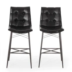 2pc Pineview Contemporary Tufted Counter Height Barstools - Christopher Knight Home -Living Furniture GUEST 3ee3dbee 193c 4cfc 89d3 cb416e3de535