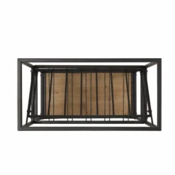 Boster Boho Industrial 21 Bottle Floor Wine Rack With Storage Natural/Black - Christopher Knight Home -Living Furniture GUEST 3f86c7d8 9656 4ef6 98c7 e5724908b069