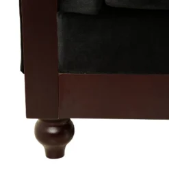 59"W Chesterfield Velvet Loveseat Sofa, Upholstered Sofa Couch With Rolled Arm Dutch And Tufted Button - Christopher Knight Home 25 59"W Chesterfield Velvet Loveseat Sofa, Upholstered Sofa Couch With Rolled Arm Dutch And Tufted Button - Christopher Knight Home -Living Furniture GUEST 4008b523 a11b 4ca3 9d12 86f51c411e2a