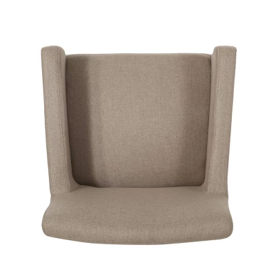 Mcclure Contemporary Upholstered Armchair Taupe/Espresso - Christopher Knight Home 4 Mcclure Contemporary Upholstered Armchair Taupe/Espresso - Christopher Knight Home - Image 4