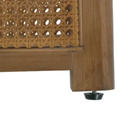 Christopher Knight Home Nova Farmhouse Rattan Rubberwood Round Coffee Table With Criss Cross Design -Living Furniture GUEST 4370ea69 2409 41b7 b446 e212b3014fbd