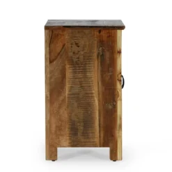 Greenler Boho Handcrafted 2 Door Wood Sideboard Natural/Multi Colored - Christopher Knight Home -Living Furniture GUEST 443c9cbf 7e95 4385 b8a1 db237c6de309