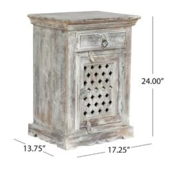 Tijeras Handcrafted Boho Mango Wood Nightstand Distressed White - Christopher Knight Home 19 Tijeras Handcrafted Boho Mango Wood Nightstand Distressed White - Christopher Knight Home -Living Furniture GUEST 4466248a 69ce 4910 804e 76cdbde65287
