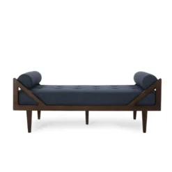 Rayle Contemporary Tufted Chaise Lounge With Rolled Accent Pillows - Christopher Knight Home -Living Furniture GUEST 44a2e698 2922 460a 897a aaef22f3ad64