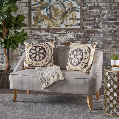 Justus Mid Century Modern Loveseat - Christopher Knight Home 1 Justus Mid Century Modern Loveseat - Christopher Knight Home