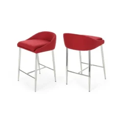 Set Of 2 Bandini Modern Upholstered Counter Height Barstools - Christopher Knight Home 12 Set Of 2 Bandini Modern Upholstered Counter Height Barstools - Christopher Knight Home -Living Furniture GUEST 4504637e ec3a 4e7b a5ff ccf1ada7dafe