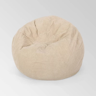 Kenli 3' Modern Corduroy Beanbag - Christopher Knight Home 6 Kenli 3' Modern Corduroy Beanbag - Christopher Knight Home - Image 6