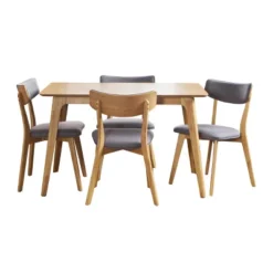5pc Megann Mid-Century Dining Set - Christopher Knight Home -Living Furniture GUEST 4612c859 f001 443b ad3f 18956c06679c