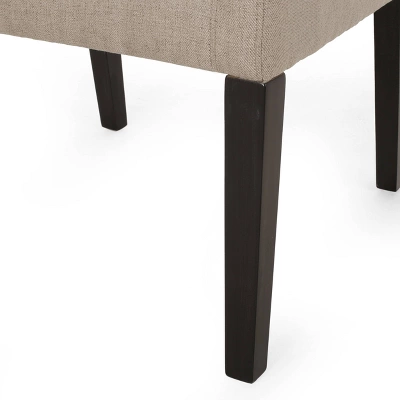 Mcclure Contemporary Upholstered Armchair Taupe/Espresso - Christopher Knight Home 8 Mcclure Contemporary Upholstered Armchair Taupe/Espresso - Christopher Knight Home - Image 8