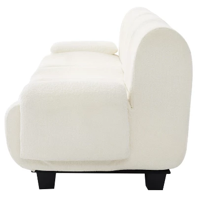 Christopher Knight Home Roxie Modern 3-Seater 94.5" Chenille Upholstered Sofa With Curved Armrests 5 Christopher Knight Home Roxie Modern 3-Seater 94.5" Chenille Upholstered Sofa With Curved Armrests - Image 5