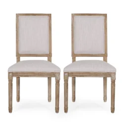 2pk Regina French Country Wood Upholstered Dining Chairs - Christopher Knight Home -Living Furniture GUEST 48b15fc7 32ce 4da7 9d49 175e370ad4a1