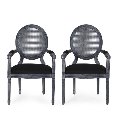 Set Of 2 Judith French Country Wood And Cane Upholstered Dining Chairs - Christopher Knight Home 12 Set Of 2 Judith French Country Wood And Cane Upholstered Dining Chairs - Christopher Knight Home - Image 12