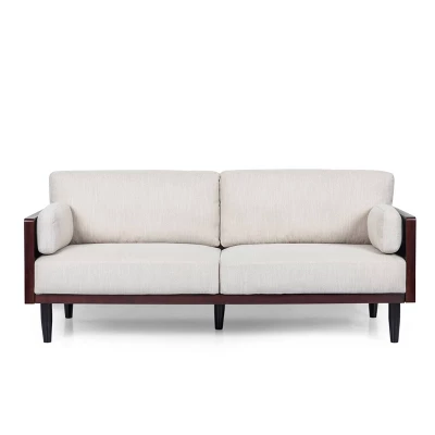Sofia Mid-Century Modern Upholstered 3 Seater Sofa - Christopher Knight Home 10 Sofia Mid-Century Modern Upholstered 3 Seater Sofa - Christopher Knight Home - Image 10