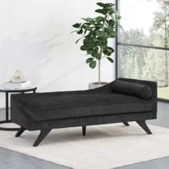 Cagle Mid Century Modern Fabric Chaise Lounge - Christopher Knight Home