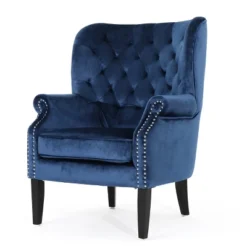 Tomlin New Velvet Club Chair - Christopher Knight Home -Living Furniture GUEST 4cd368fe d954 4d68 b416 fe60b42d30d9