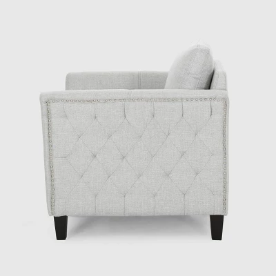 Clostermen Traditional Club Chair Light Gray - Christopher Knight Home 3 Clostermen Traditional Club Chair Light Gray - Christopher Knight Home - Image 3