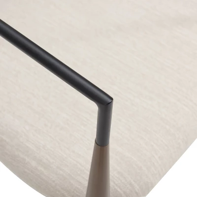 Christopher Knight Home Ingrid Modern Iron Frame Upholstered 55" Loveseat With Open Curved Back 7 Christopher Knight Home Ingrid Modern Iron Frame Upholstered 55" Loveseat With Open Curved Back - Image 7