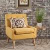 Eilidh Mid Century Tufted Accent Chair Muted Yellow - Christopher Knight Home
