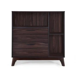 Rattler Mid-Century Modern 2 Drawer Cabinet - Christopher Knight Home -Living Furniture GUEST 50b0adce 0371 44c6 9b0d 0f3e6e8cdd6a