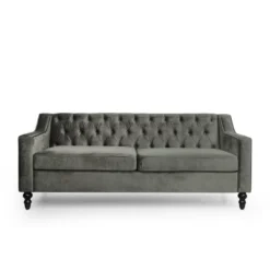 Knouff Modern Glam Tufted Velvet 3 Seater Sofa - Christopher Knight Home 21 Knouff Modern Glam Tufted Velvet 3 Seater Sofa - Christopher Knight Home -Living Furniture GUEST 50cc4edd 83fc 4087 921c 1dc7b1f0fba7
