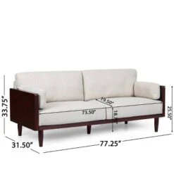Sofia Mid-Century Modern Upholstered 3 Seater Sofa - Christopher Knight Home 20 Sofia Mid-Century Modern Upholstered 3 Seater Sofa - Christopher Knight Home -Living Furniture GUEST 533a6fa8 4b9d 4480 9b50 bd6387816ee9