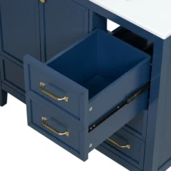 Christopher Knight Home Bathroom Vanity With Ceramic Sink, Bathroom Cabinet With Soft-Closing Door, Drawers Of Different Sizes, Solid Wood Frame & Leg -Living Furniture GUEST 53c14c0f 9a20 417e aeff 4740e430f09b