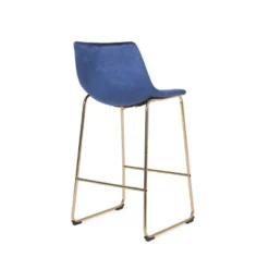 Cedric Modern Glam Velvet Counter Height Barstool Blue/Gold - Christopher Knight Home 11 Cedric Modern Glam Velvet Counter Height Barstool Blue/Gold - Christopher Knight Home -Living Furniture GUEST 53d9568a e43d 4232 87c4 5ef81beca0d9
