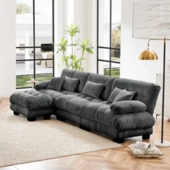 Christopher Knight Home Yale Modular Chenille Upholstery 133.8" Sectional Sofa