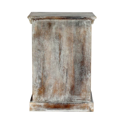 Tijeras Handcrafted Boho Mango Wood Nightstand Distressed White - Christopher Knight Home 6 Tijeras Handcrafted Boho Mango Wood Nightstand Distressed White - Christopher Knight Home - Image 6