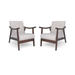 Set Of 2 Chabani Mid-Century Modern Accent Chair - Christopher Knight Home -Living Furniture GUEST 55943e35 57bc 4df2 8f26 be575392c843