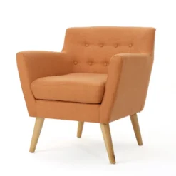 Meena Buttoned Mid-Century Club Chair - Christopher Knight Home -Living Furniture GUEST 58eb12a9 b512 461d a5bc 4ad4f1953e1a