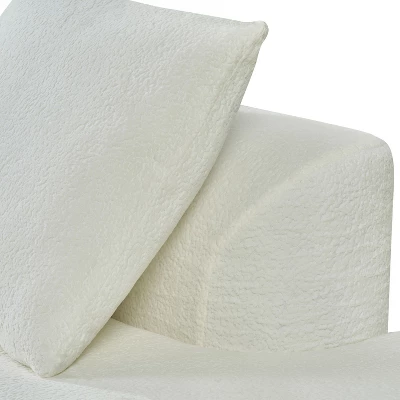 Christopher Knight Home 116" Modern Curved Sectional Sofa With High-Density Sponge And 4 Pillows 7 Christopher Knight Home 116" Modern Curved Sectional Sofa With High-Density Sponge And 4 Pillows - Image 7