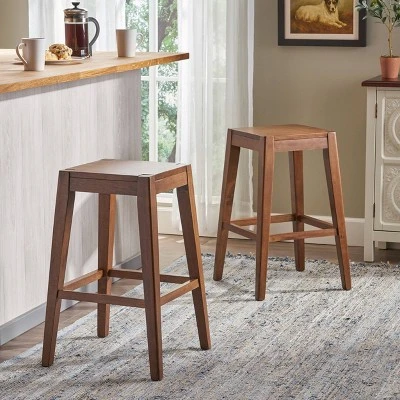 Set Of 2 Maybelle Farmhouse Wooden Counter Height Barstools - Christopher Knight Home 1 Set Of 2 Maybelle Farmhouse Wooden Counter Height Barstools - Christopher Knight Home